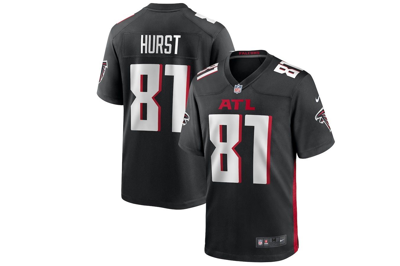 Men Atlanta Falcons #81 Hayden Hurst Nike Black Game NFL Jersey->atlanta falcons->NFL Jersey